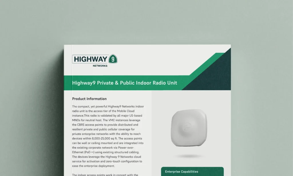 Highway9 Private & Public Indoor Radio Unit