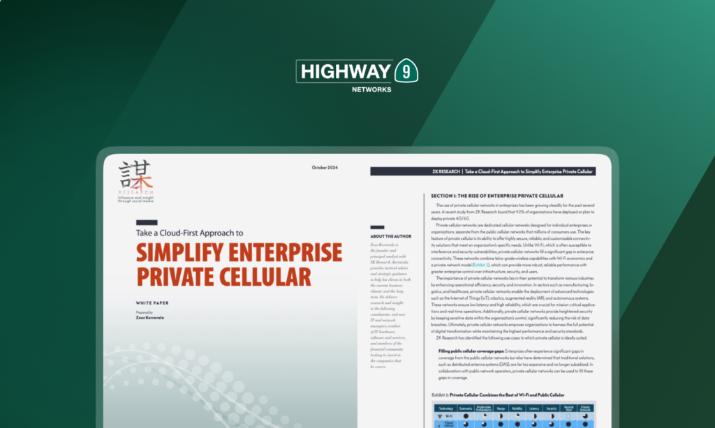 Simplifying Enterprise Private Cellular with a Cloud-First Approach