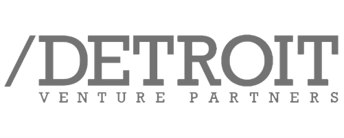 Logo of Detroit Venture Partners, featuring stylized letters in a grey color.